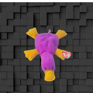 Ty Beanie Baby Pal the Platypus Plush Stuffed Animal Purple Yellow